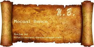 Mocsai Bence névjegykártya
